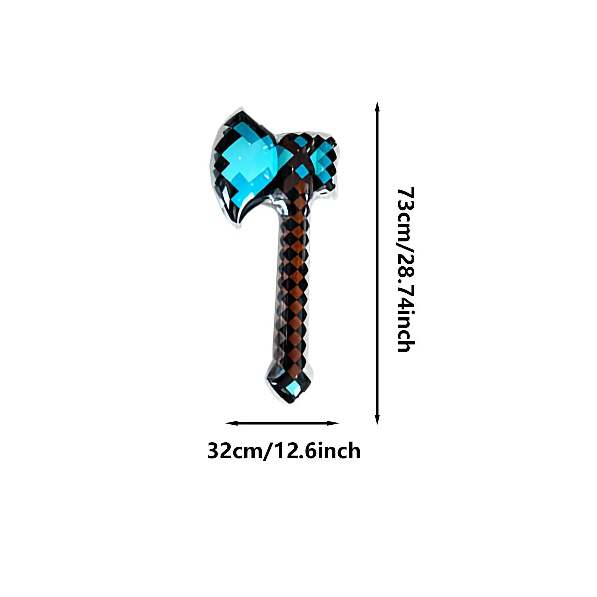 Pixel-Style Inflatable Swords – Gemstone & Gold Design for Kids