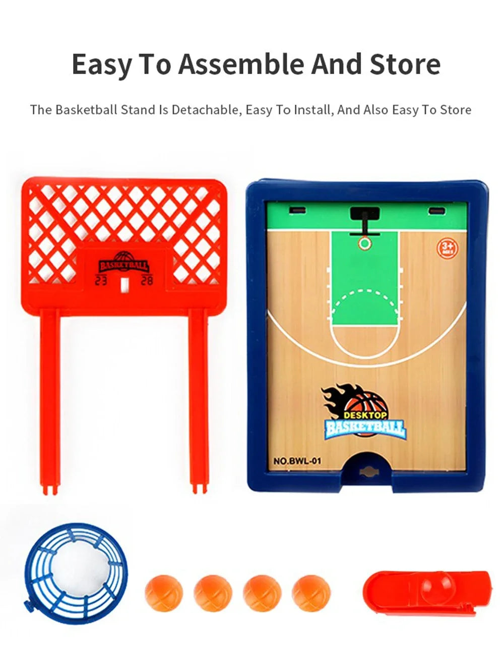 Mini Desktop Basketball Game – Portable Travel Toy for Office, Home & Parties