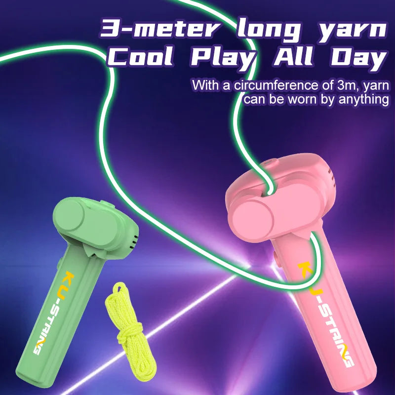 Glow-in-the-Dark String Launcher – Portable Handheld Stress Relief Toy for Kids