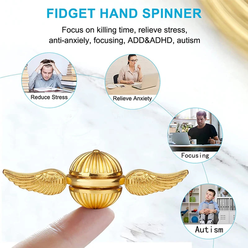 EDC Metal Gyroscope Fidget Spinner – Stress Relief Toy for Kids & Adults