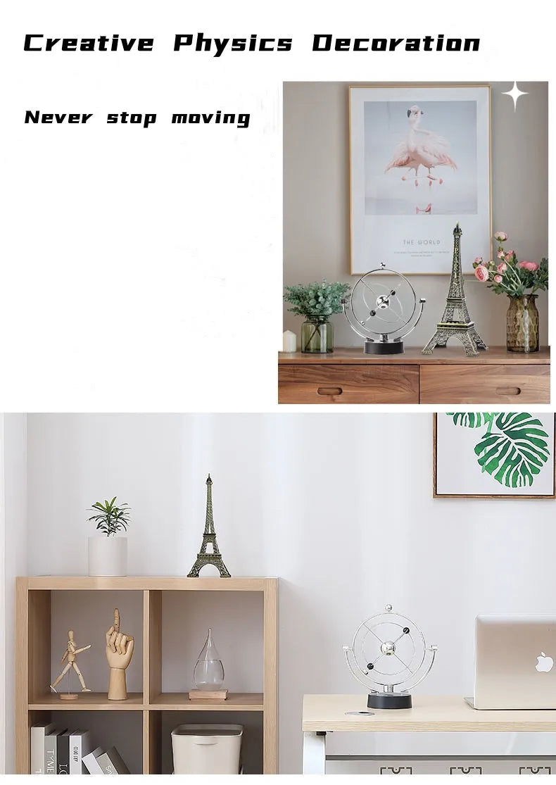 Celestial Orbital Desk Ornament – Galaxy Perpetual Motion Kinetic Sculpture
