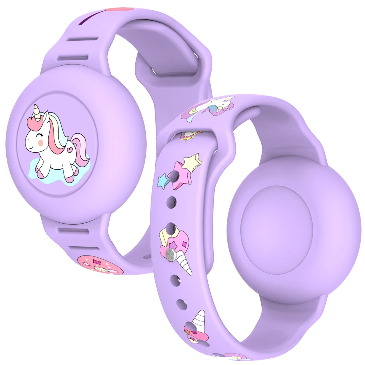 AirTag Bracelet & Necklace for Kids – Cute Cartoon Design, Secure & Comfortable Tracker Holder