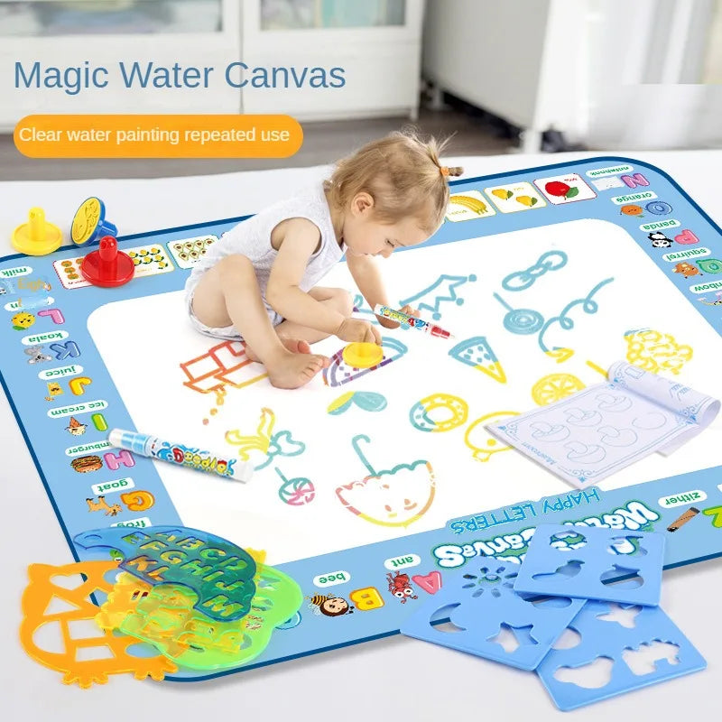 Magic Water Drawing Mat – Reusable Doodle Board with Pens