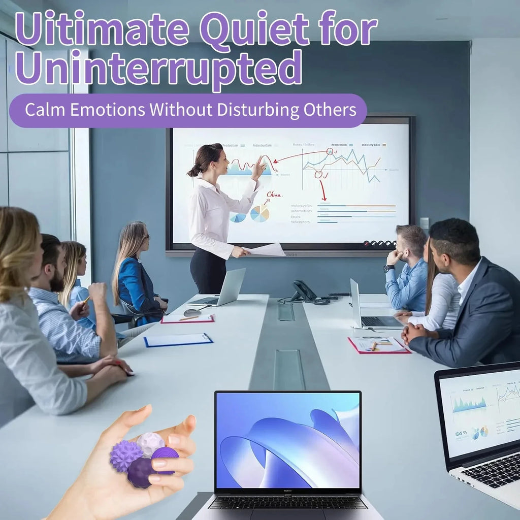 Magnetic Silicone Sensory Balls – Stress Relief Fidget Toy for Kids & Adults