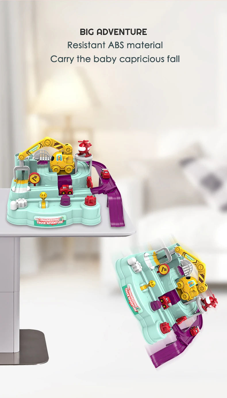 Racing Rail Car Adventure Track Toy – Interactive Brain Game for Kids