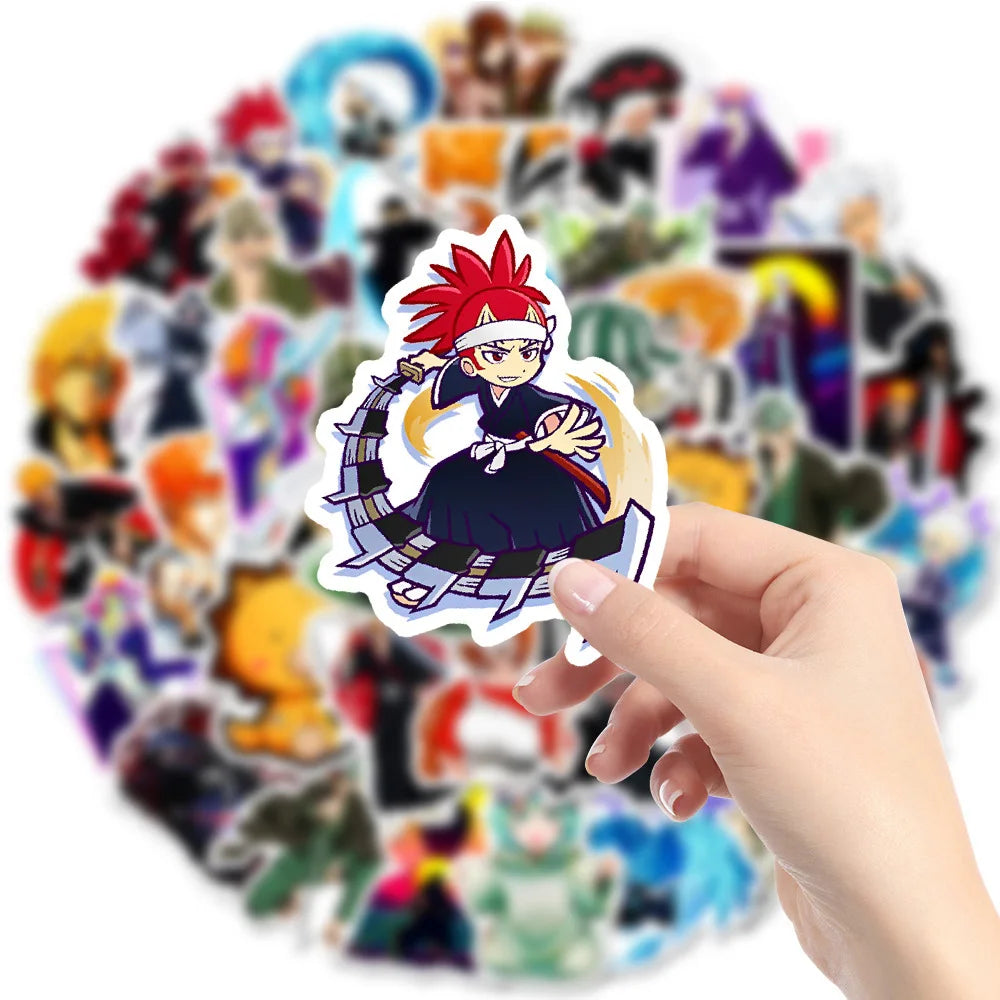 10/30/50-Piece BLEACH Anime Sticker Pack – Waterproof Manga Decals for Fans