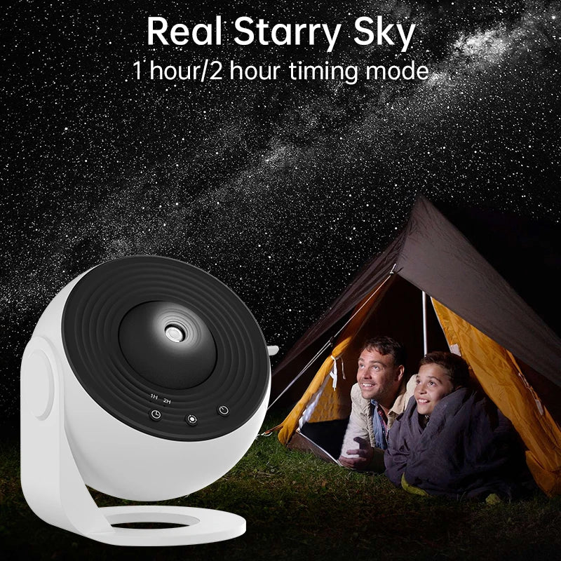 Galaxy Projector Night Light – 360° Rotating Planetarium Lamp with 12 Films