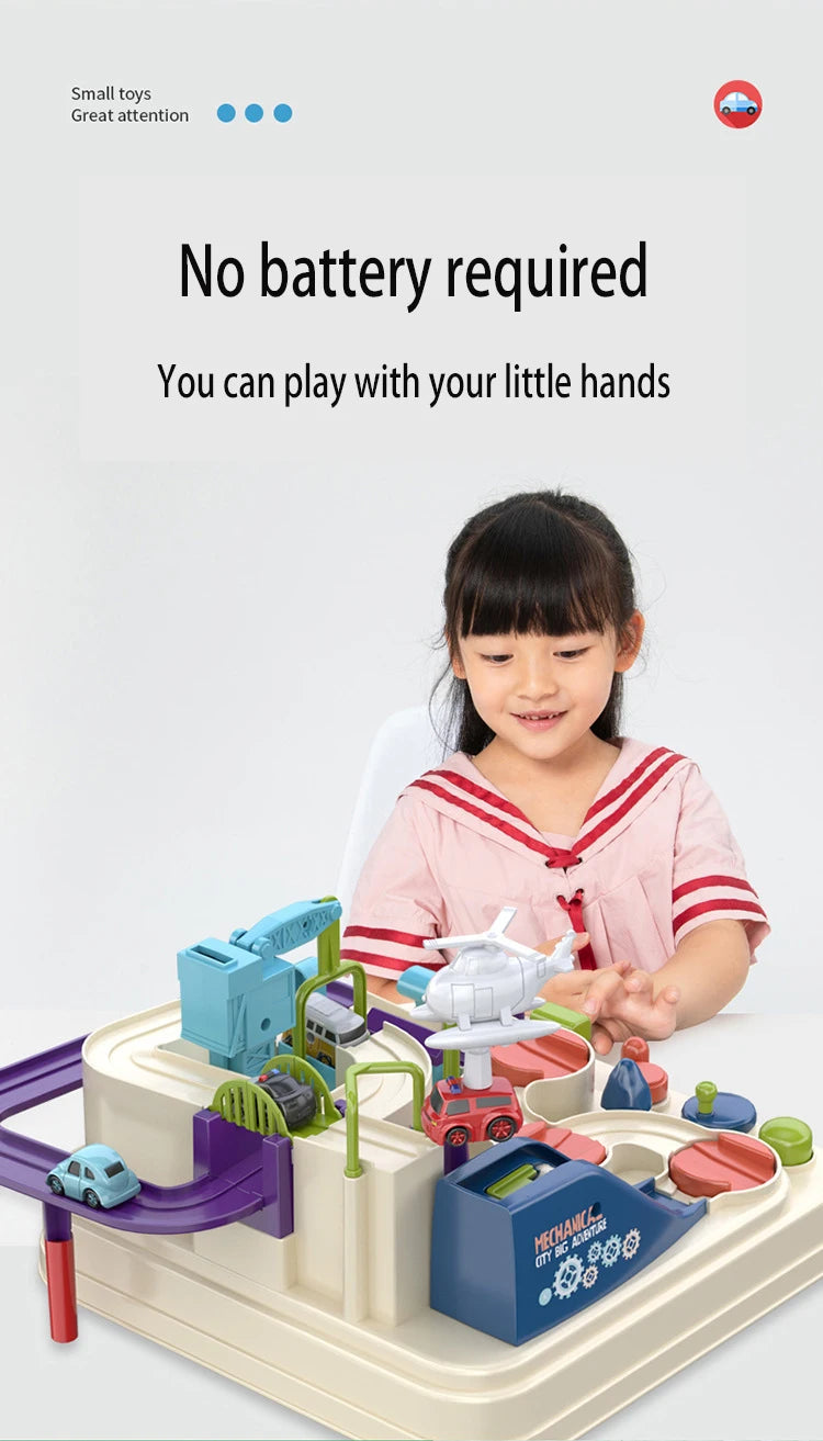 Racing Rail Car Adventure Track Toy – Interactive Brain Game for Kids