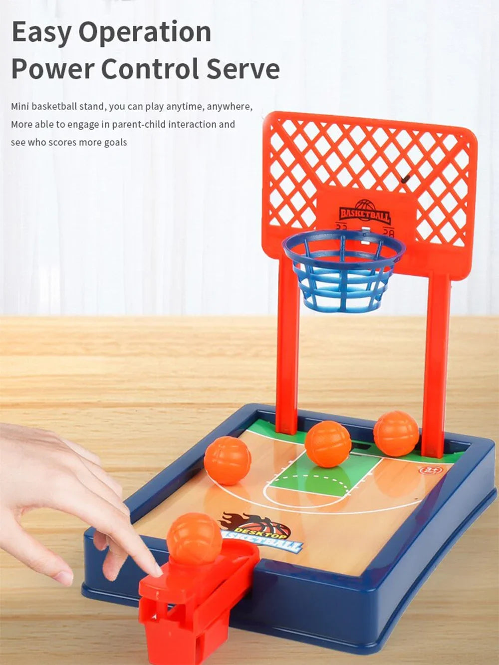Mini Desktop Basketball Game – Portable Travel Toy for Office, Home & Parties