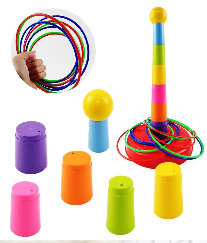 Ring Toss & Stacking Game – 2-in-1 Interactive Toy for Kids & Families