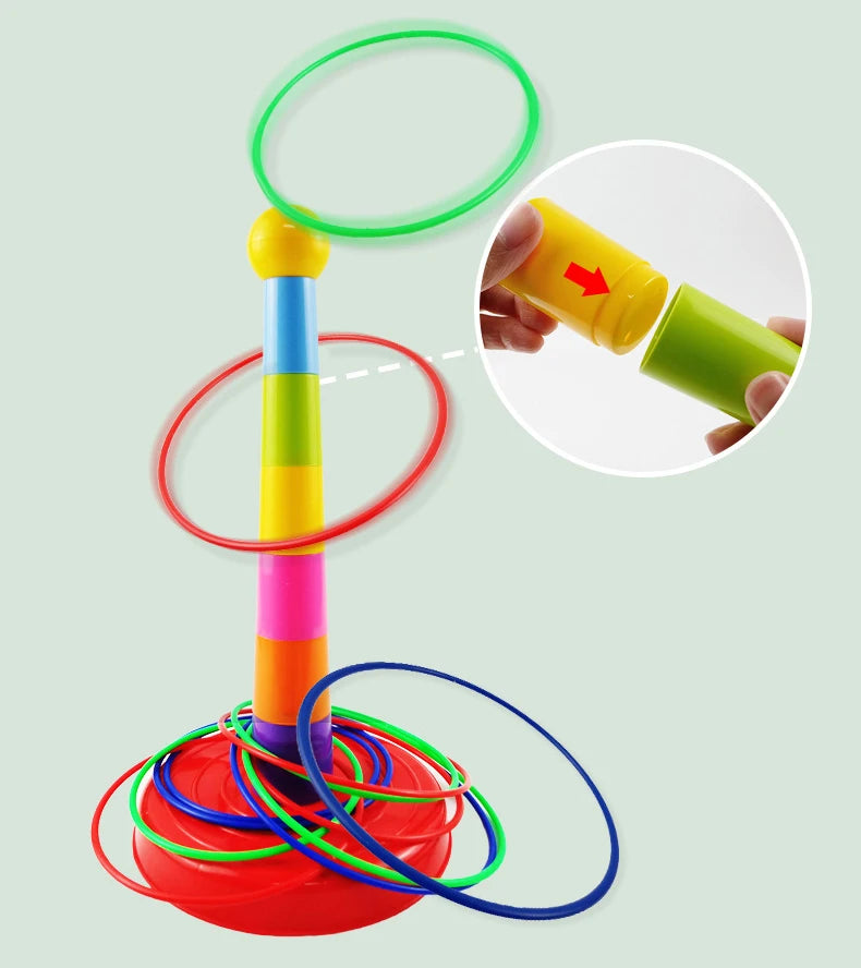 Ring Toss & Stacking Game – 2-in-1 Interactive Toy for Kids & Families
