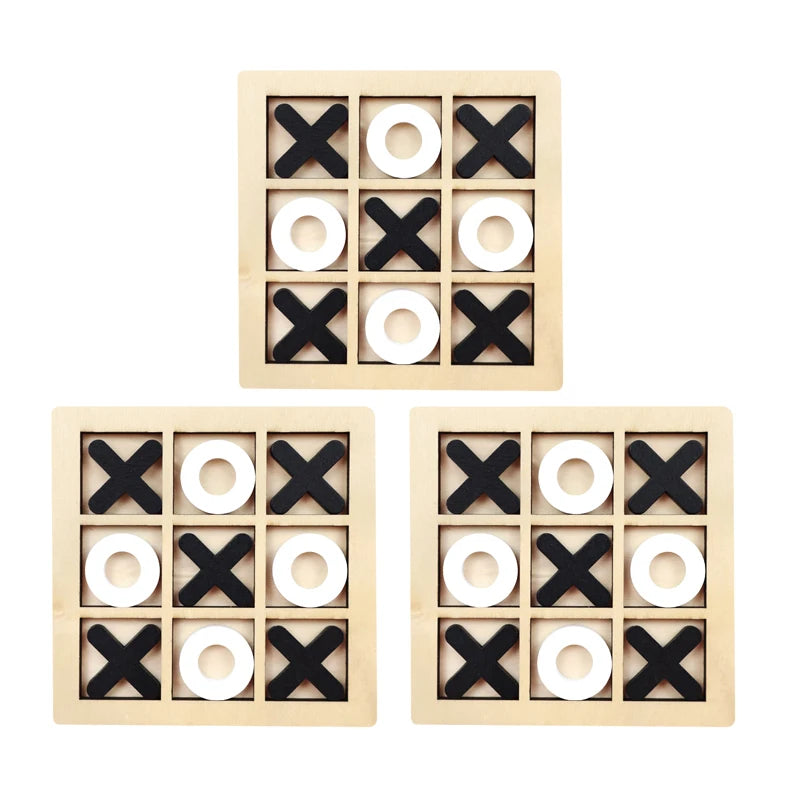 Classic Wooden Tic Tac Toe Game