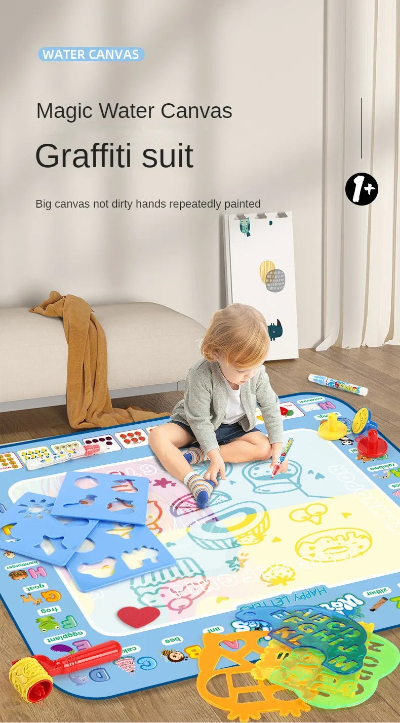 Magic Water Drawing Mat – Reusable Doodle Board with Pens