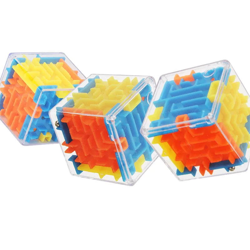 Mini 3D Maze Cube – Six-Sided Rolling Ball Puzzle Toy