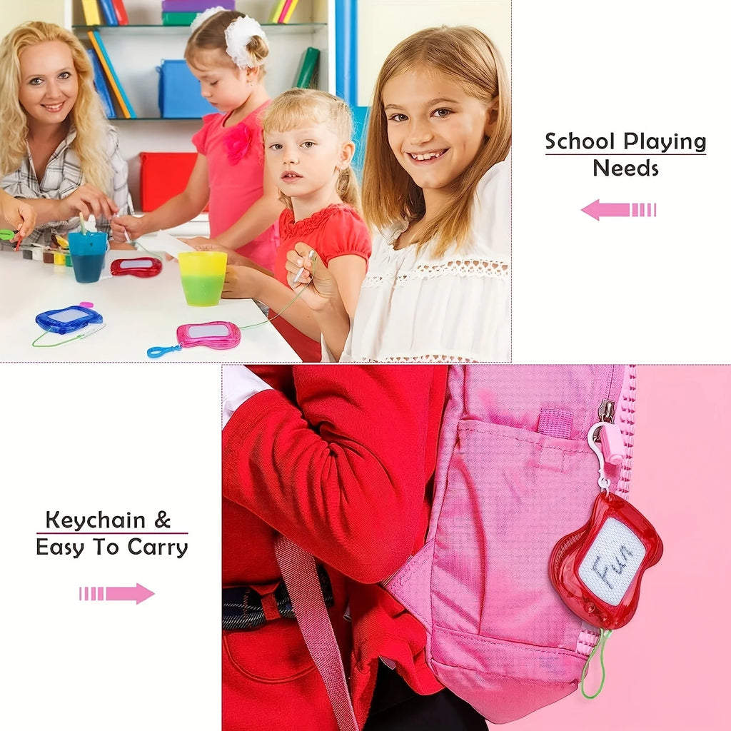 Mini Magnetic Drawing Board Keychain – Erasable Doodle Pad for Kids