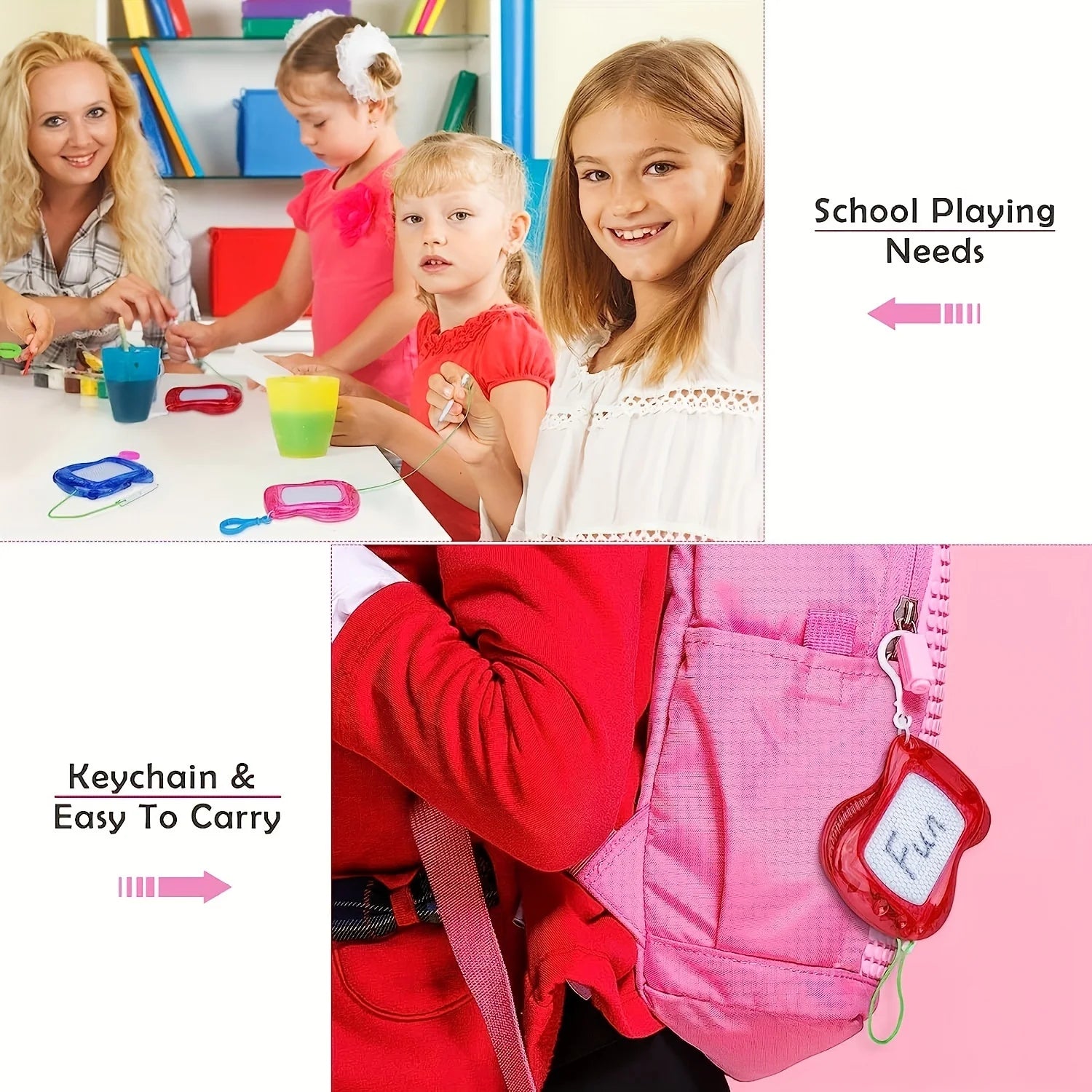 Mini Magnetic Drawing Board Keychain – Erasable Doodle Pad for Kids