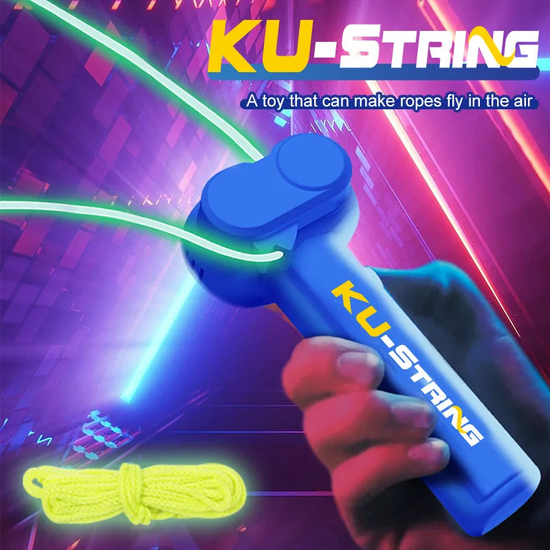 Glow-in-the-Dark String Launcher – Portable Handheld Stress Relief Toy for Kids