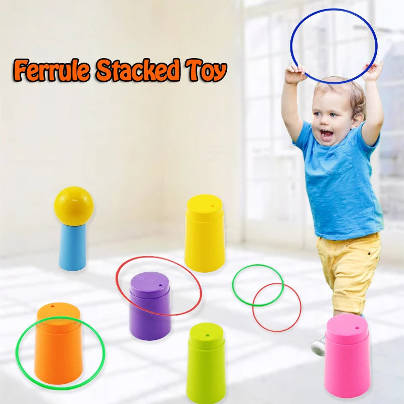 Ring Toss & Stacking Game – 2-in-1 Interactive Toy for Kids & Families
