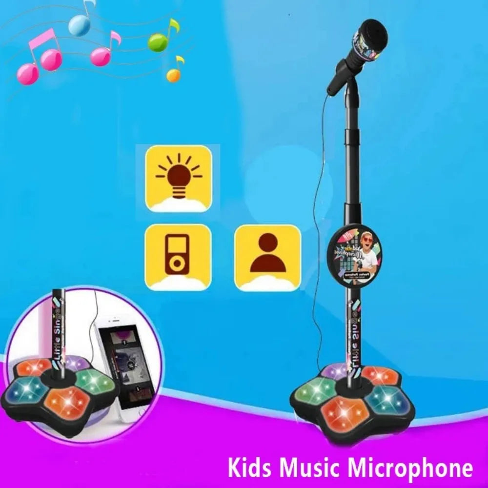 Kids Karaoke Microphone with Adjustable Stand – Musical Toy for Singing & Play