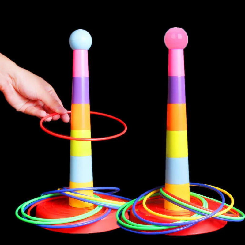 Ring Toss & Stacking Game – 2-in-1 Interactive Toy for Kids & Families