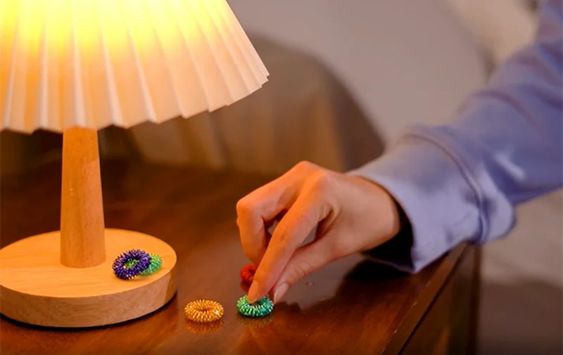 10-Piece Acupressure Finger Ring Set – Stress Relief Fidget & Sensory Toy