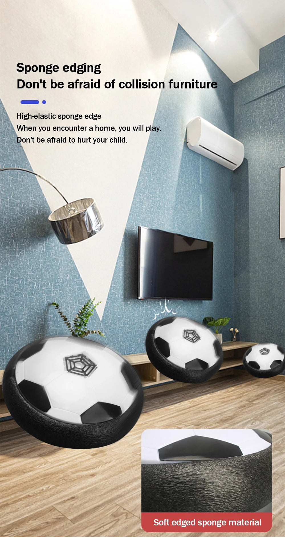 Electric Hover Soccer Ball with LED Lights – Indoor Floating Soccer Toy