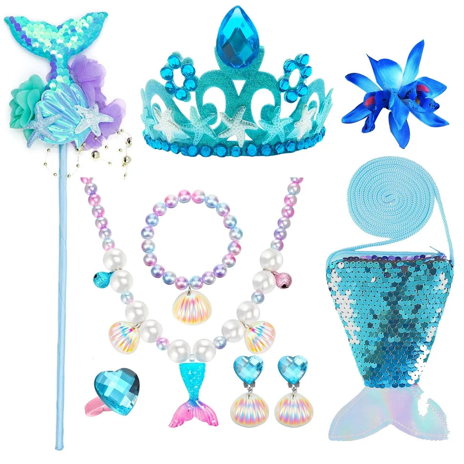 Girls’ Mermaid Princess Dress – Ariel-Inspired Costume Gown for Parties & Cosplay