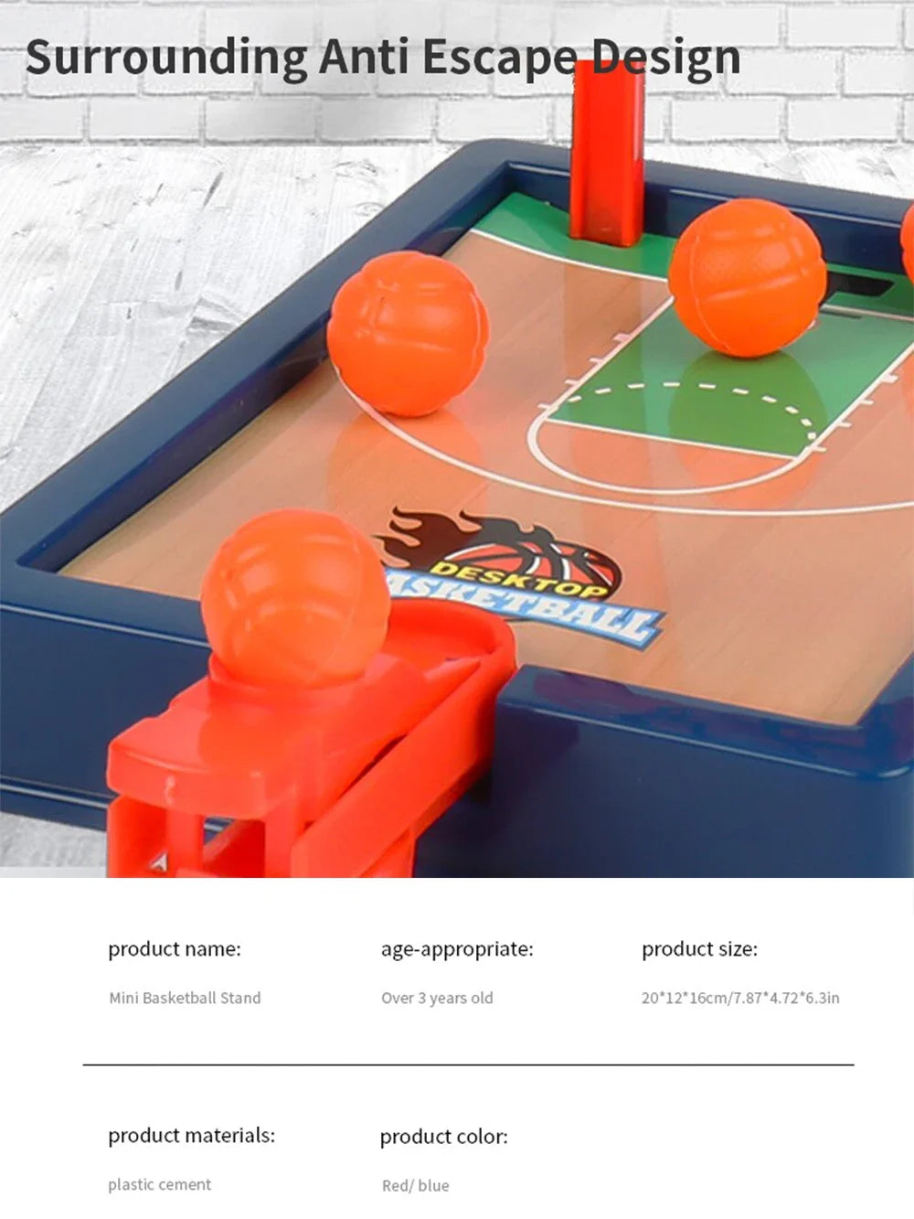 Mini Desktop Basketball Game – Portable Travel Toy for Office, Home & Parties