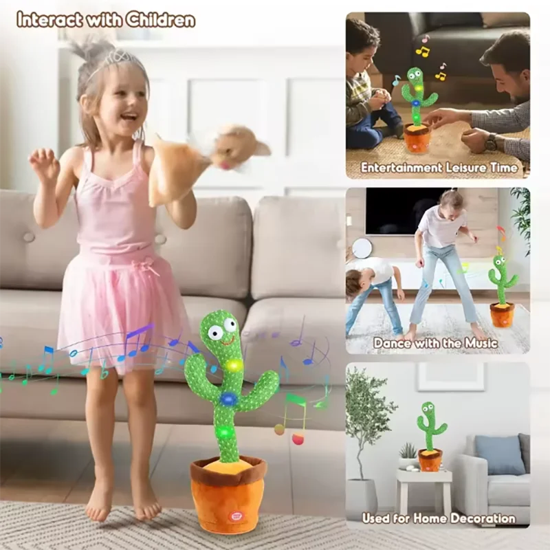 Dancing & Talking Cactus Plush Toy – Fun Musical Gift for Kids