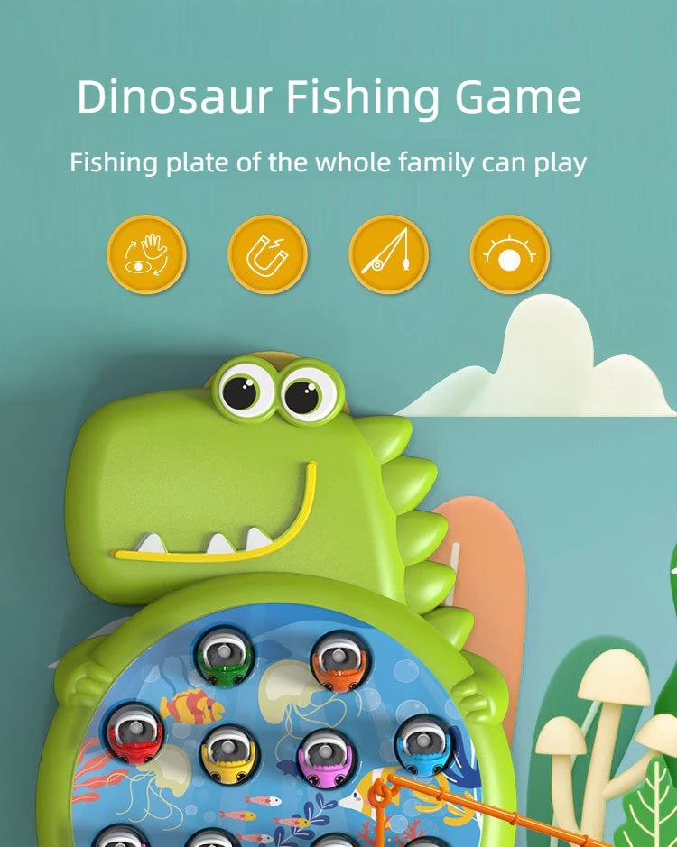 Magnetic Dinosaur Fishing Game for Kids