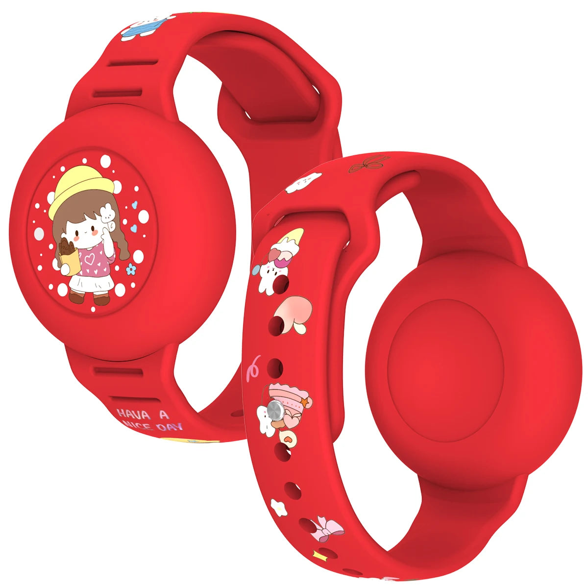 AirTag Bracelet & Necklace for Kids – Cute Cartoon Design, Secure & Comfortable Tracker Holder