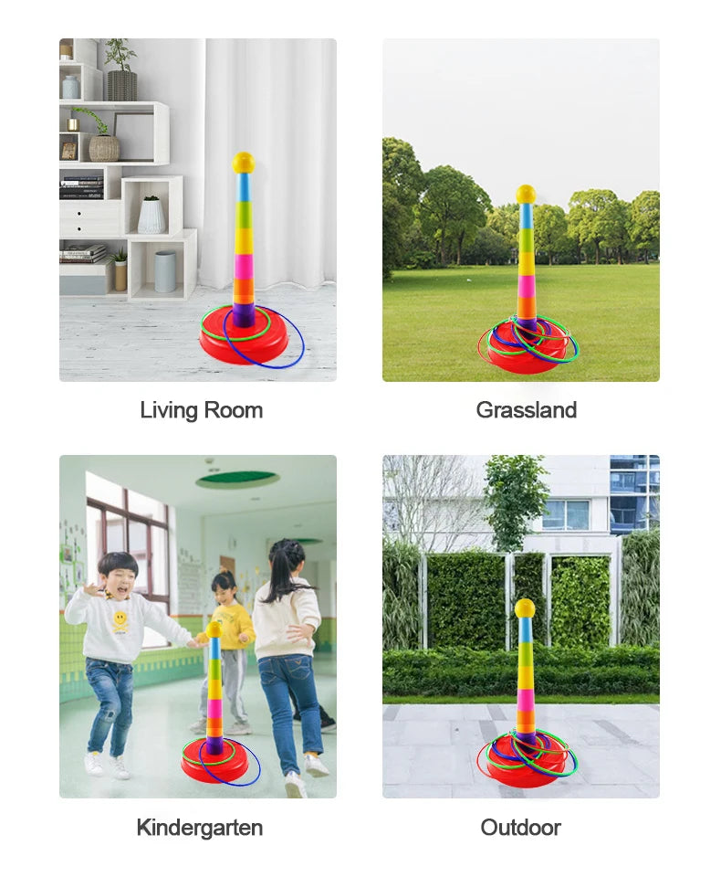 Ring Toss & Stacking Game – 2-in-1 Interactive Toy for Kids & Families