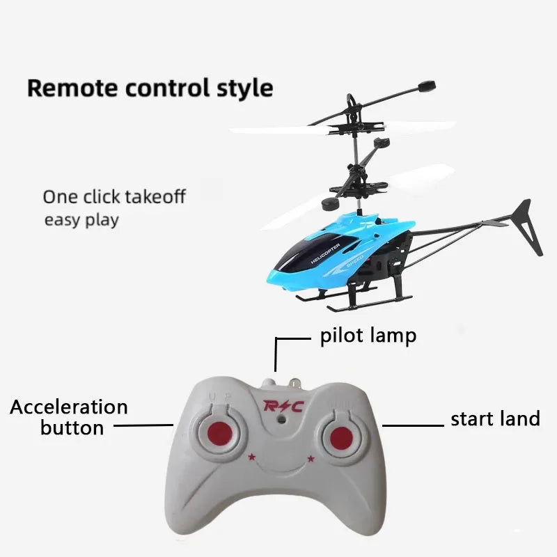 Rechargeable Mini RC Drone Helicopter – Safe & Fall-Resistant Toy for Kids