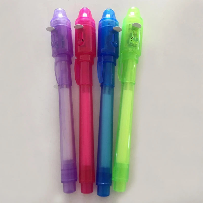 Invisible Ink Spy Pen with UV Light – Secret Message Writing Toy (1 or 4 Pack)