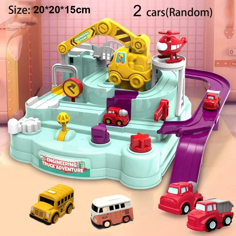 Racing Rail Car Adventure Track Toy – Interactive Brain Game for Kids