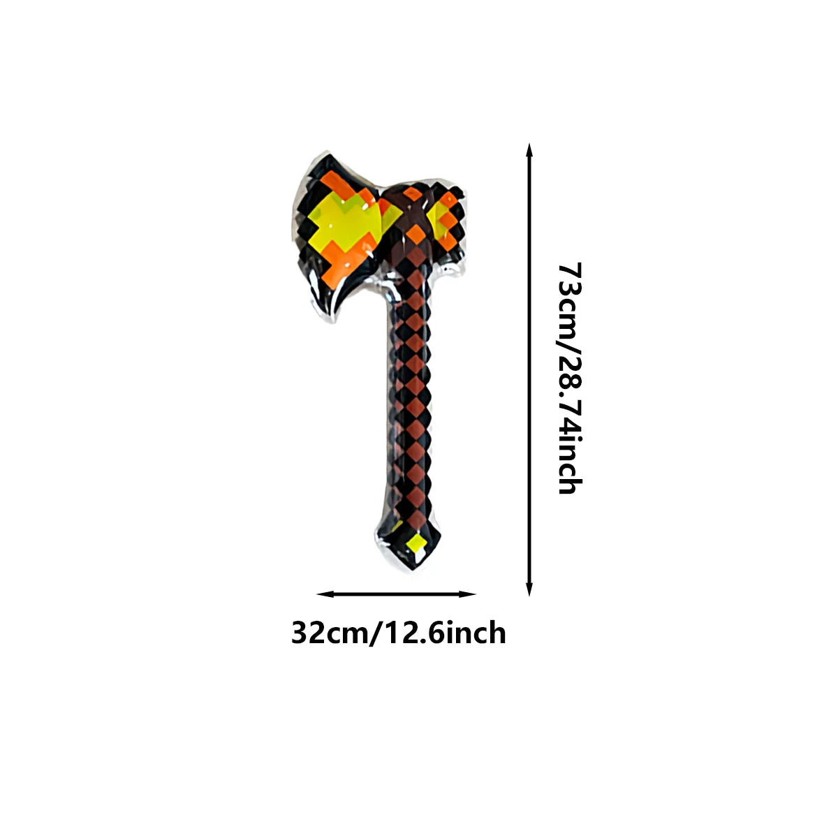 Pixel-Style Inflatable Swords – Gemstone & Gold Design for Kids