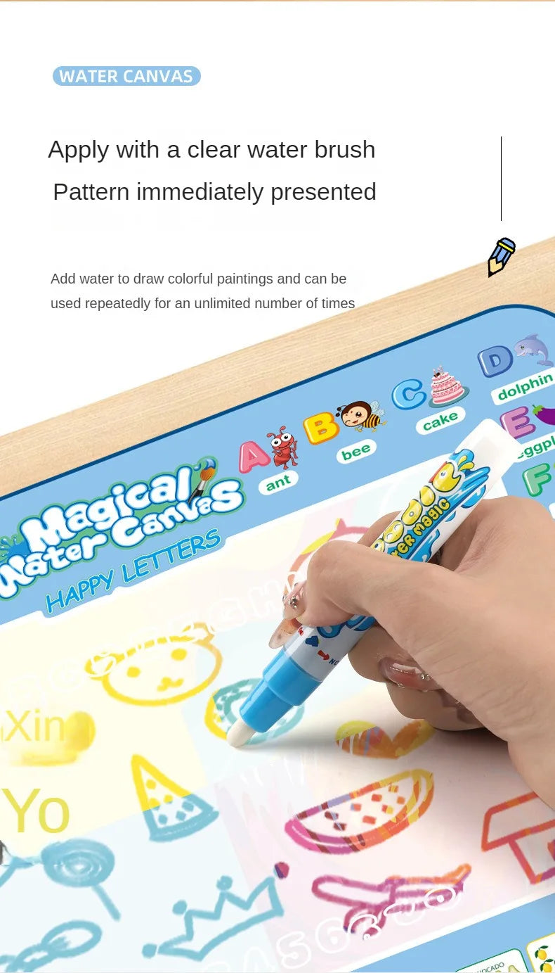 Magic Water Drawing Mat – Reusable Doodle Board with Pens