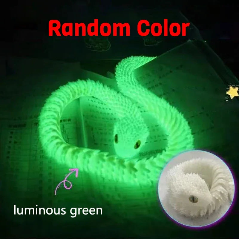 3D Printed Snake Fidget Toy – Movable Joint Figurine for Kids & Adults