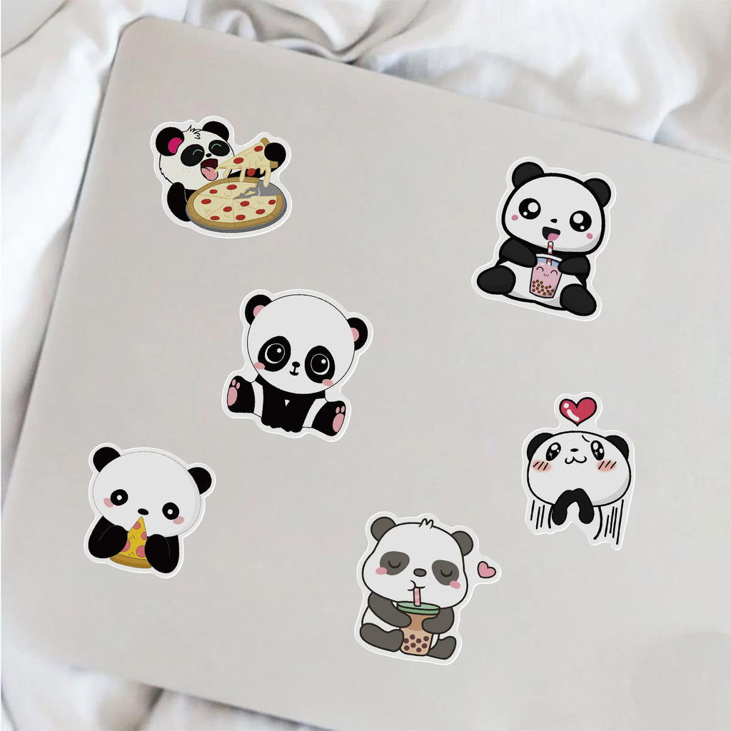 50-Piece Panda Sticker Pack – Cute Waterproof Decals for Laptops, Phones & Scrapbooking