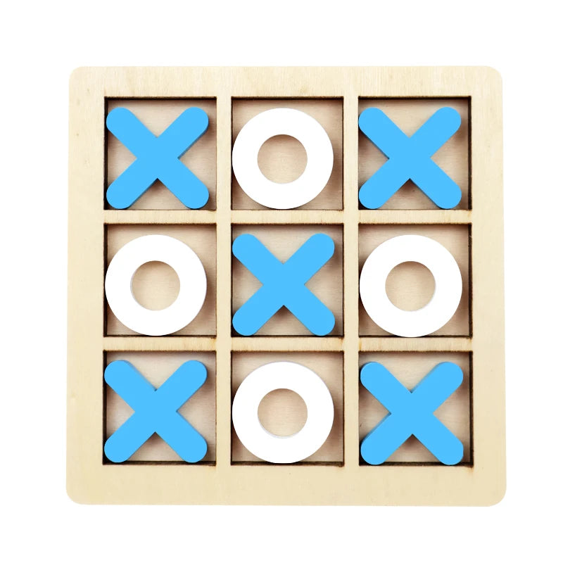 Classic Wooden Tic Tac Toe Game