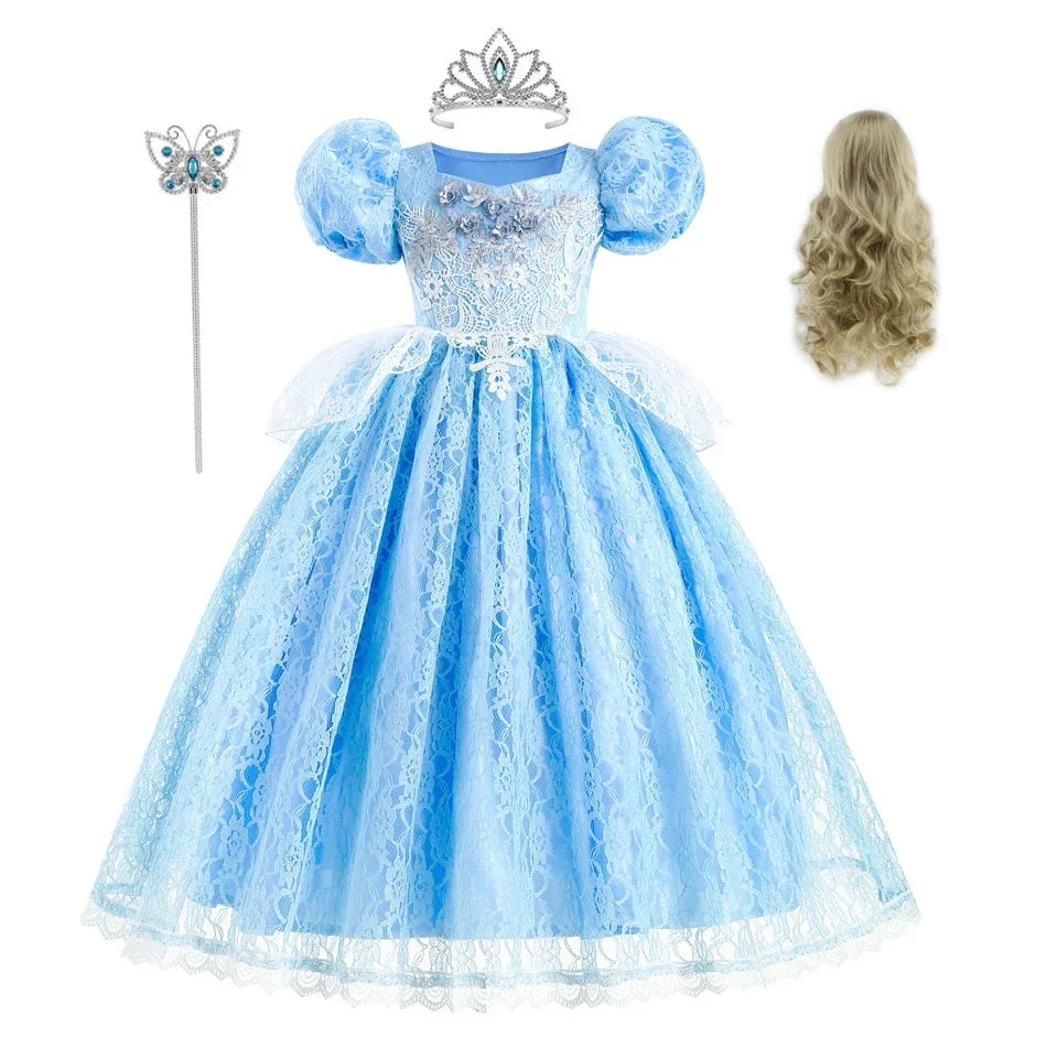 Cinderella Princess Dress for Girls – Party, Cosplay & Birthday Costume