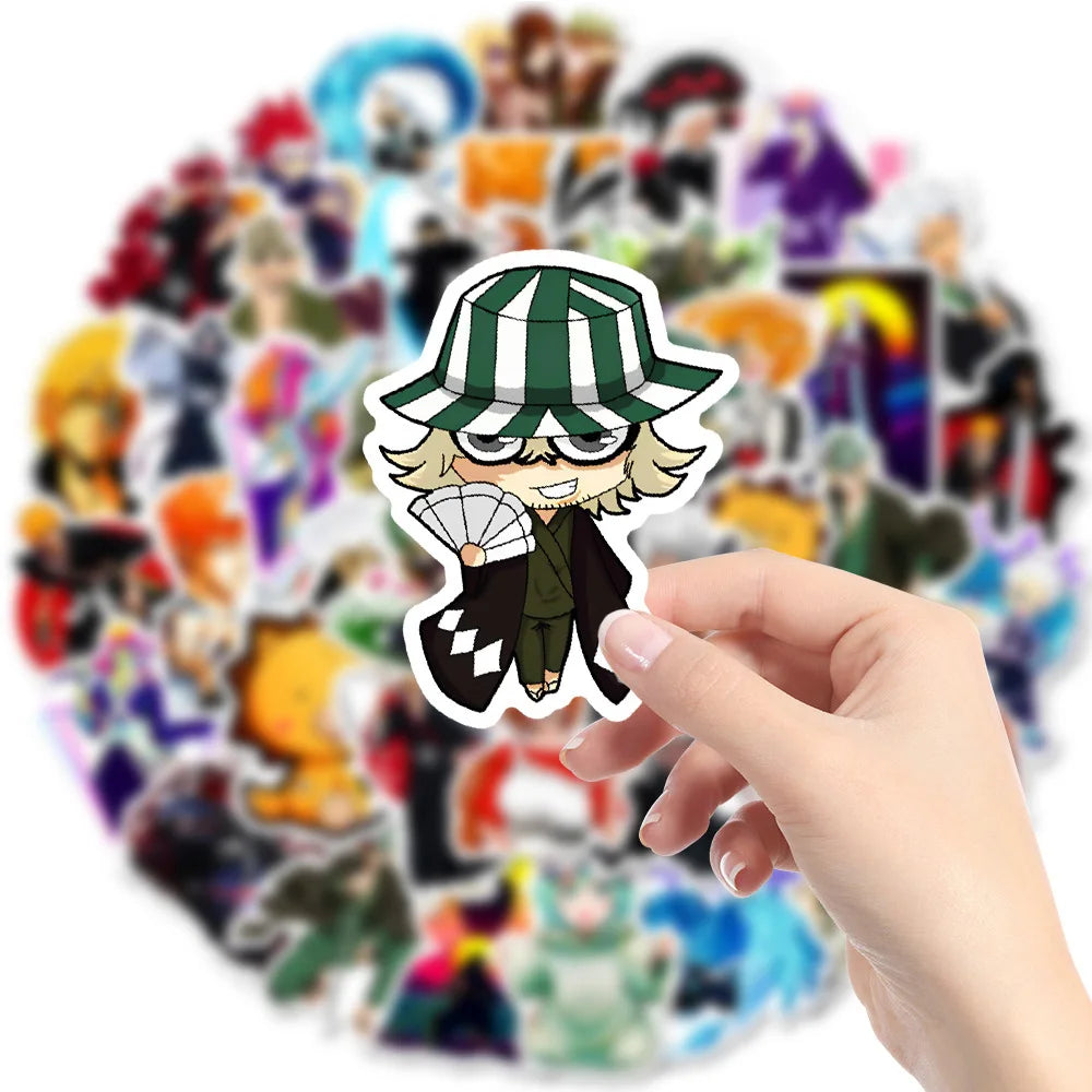 10/30/50-Piece BLEACH Anime Sticker Pack – Waterproof Manga Decals for Fans