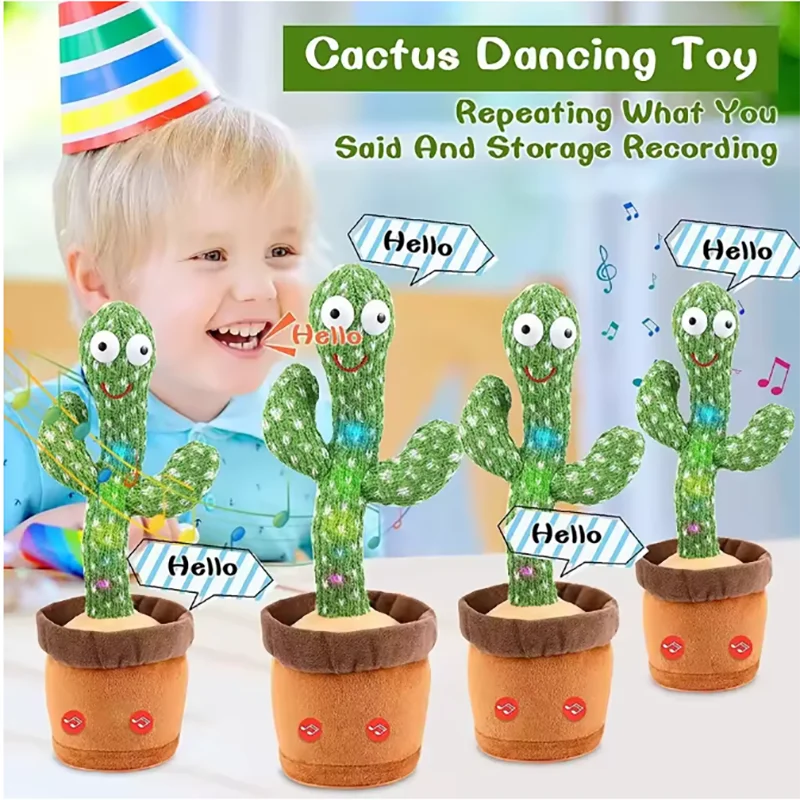 Dancing & Talking Cactus Plush Toy – Fun Musical Gift for Kids