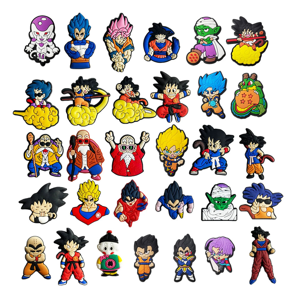 41-Piece Dragon Ball Shoe Charms Set – Fun Cartoon Clog Decorations