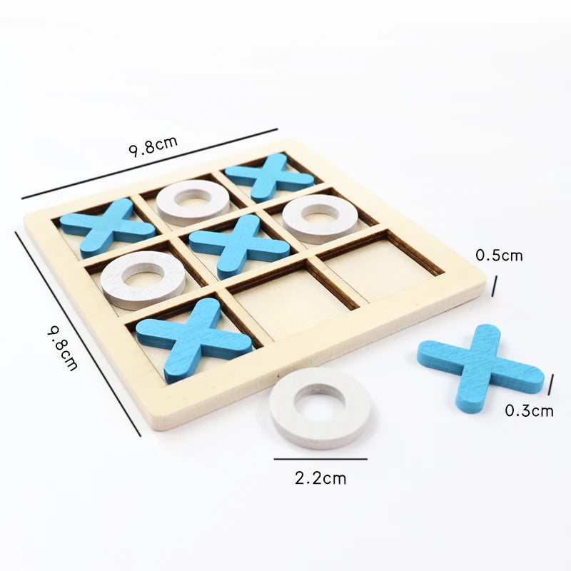 Classic Wooden Tic Tac Toe Game