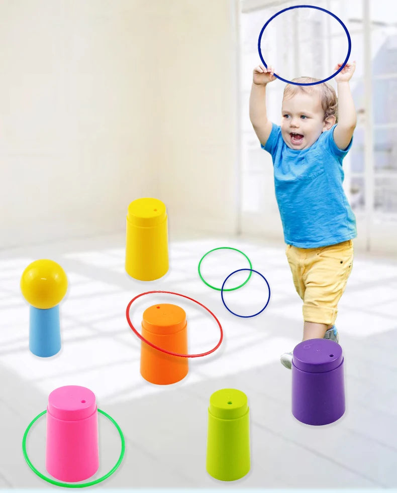 Ring Toss & Stacking Game – 2-in-1 Interactive Toy for Kids & Families