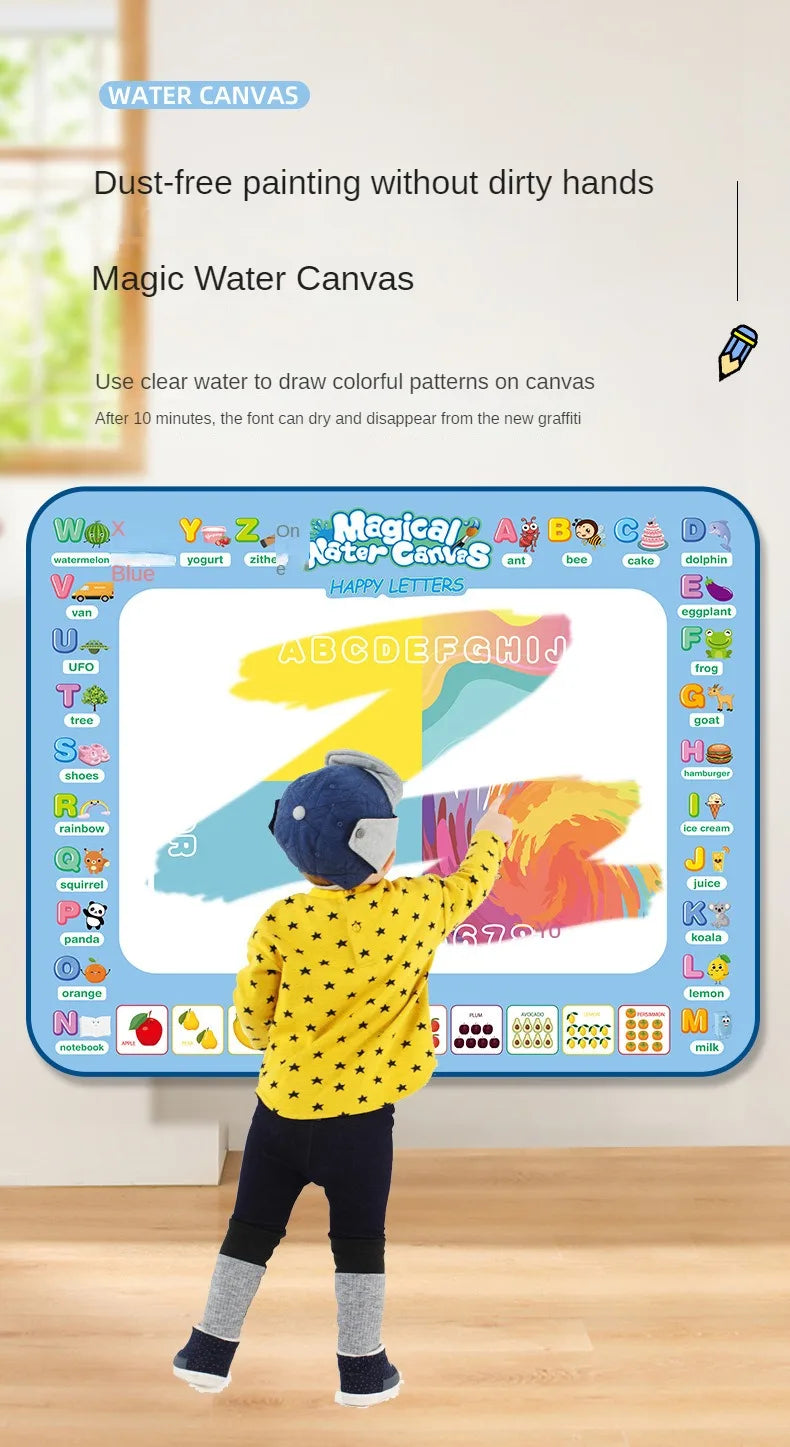 Magic Water Drawing Mat – Reusable Doodle Board with Pens