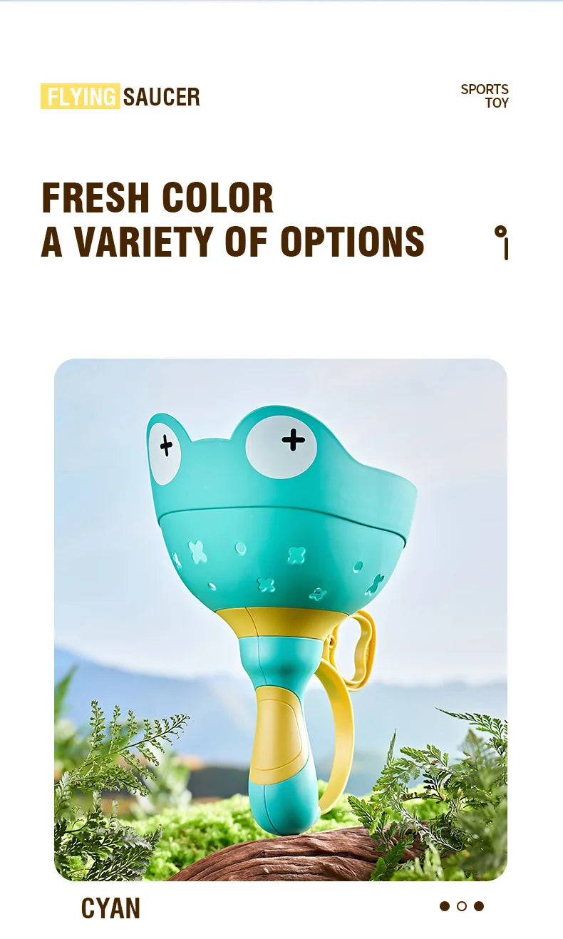 Flying Saucer Disc Launcher – UFO Throw & Catch Outdoor Game for Kids