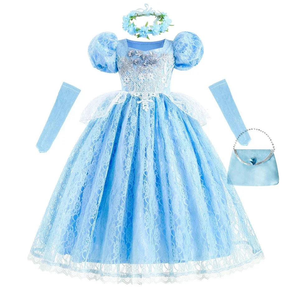 Cinderella Princess Dress for Girls – Party, Cosplay & Birthday Costume