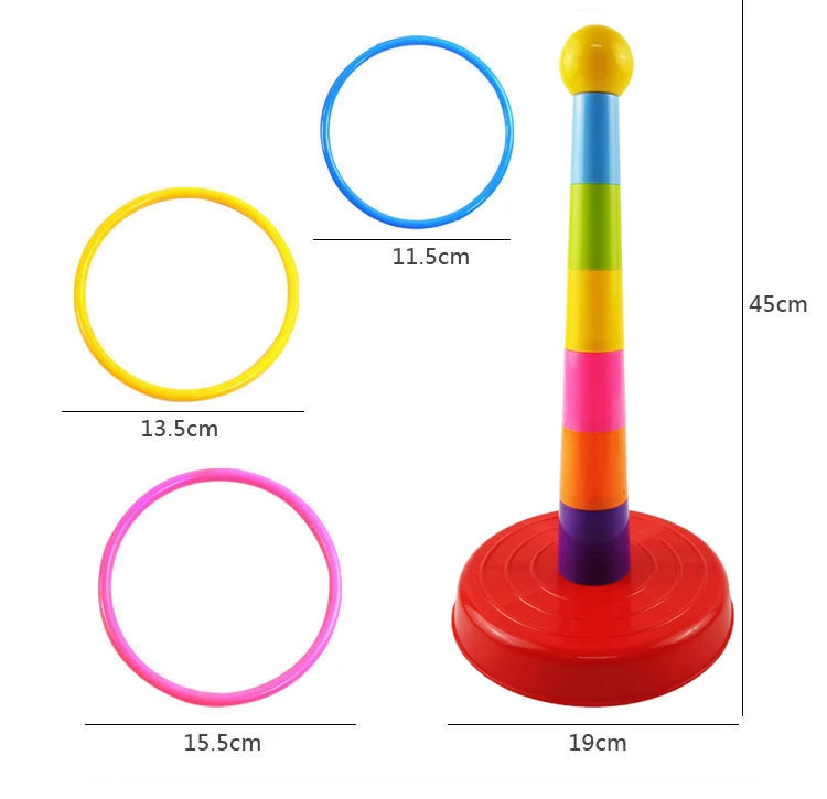 Ring Toss & Stacking Game – 2-in-1 Interactive Toy for Kids & Families